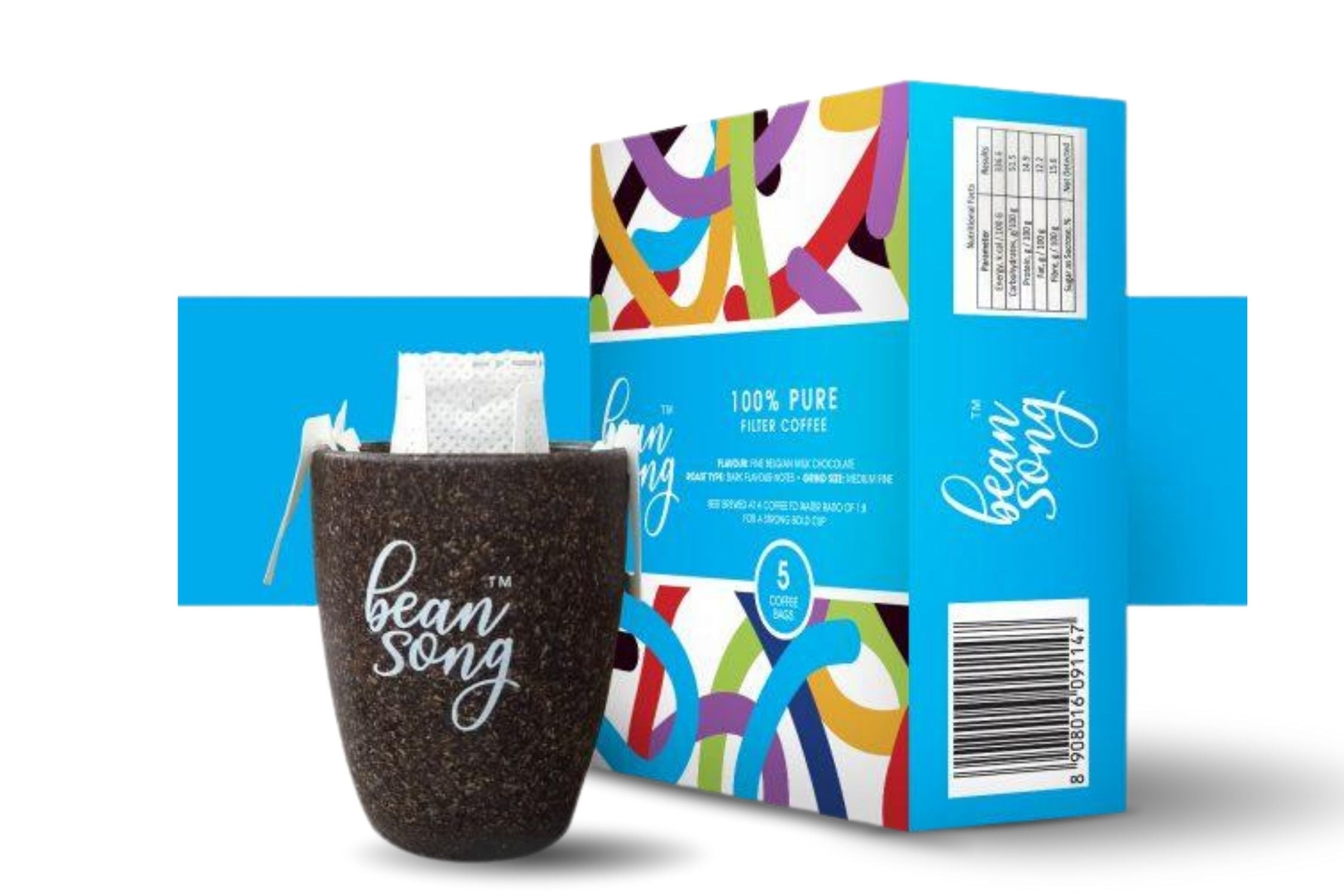 100% Pure Filter Coffee – Single Use Drip Bags (5 Pours)