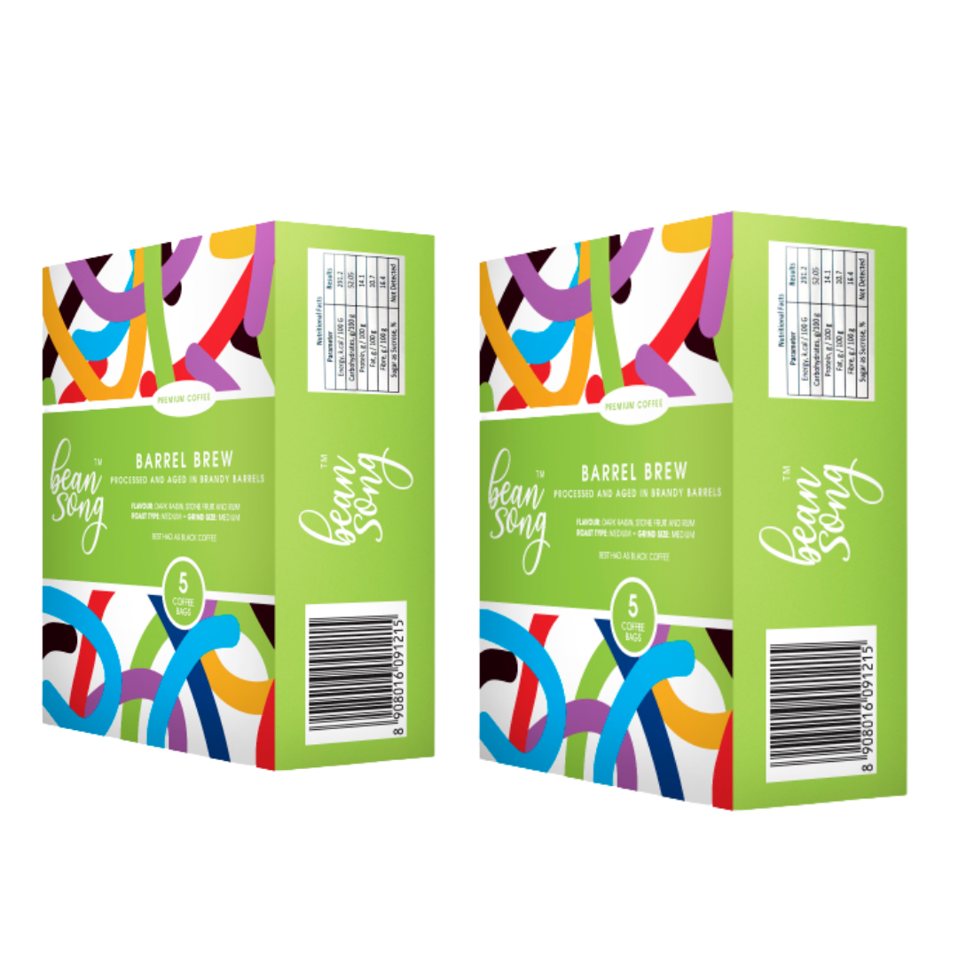 Barrel Brew Coffee Drip Bags -  (5 Easy Pours) Pack of 2
