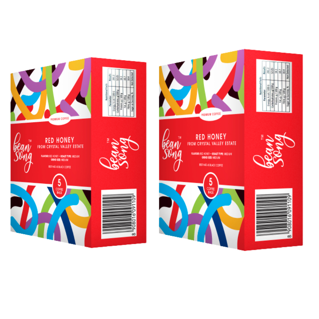 Red Honey Single Estate Coffee Drip Bags (5 Easy Pours) Pack of 2