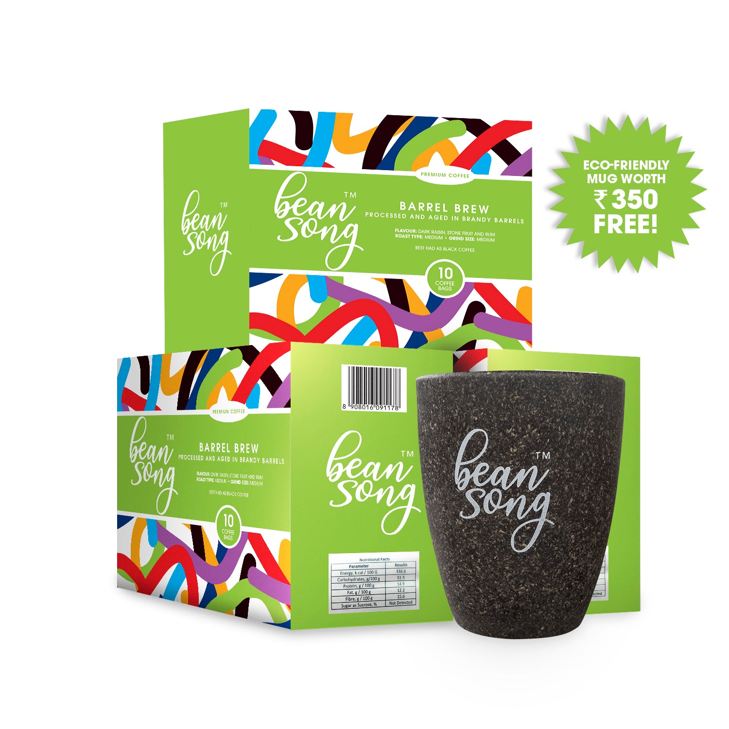 Barrel Brew Coffee Drip Bags -  (10 Easy Pours) Pack of 3 with Free Coffee Mug