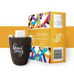 South Indian Filter Coffee with Chicory – Single Use Drip Bags(5 Pours)