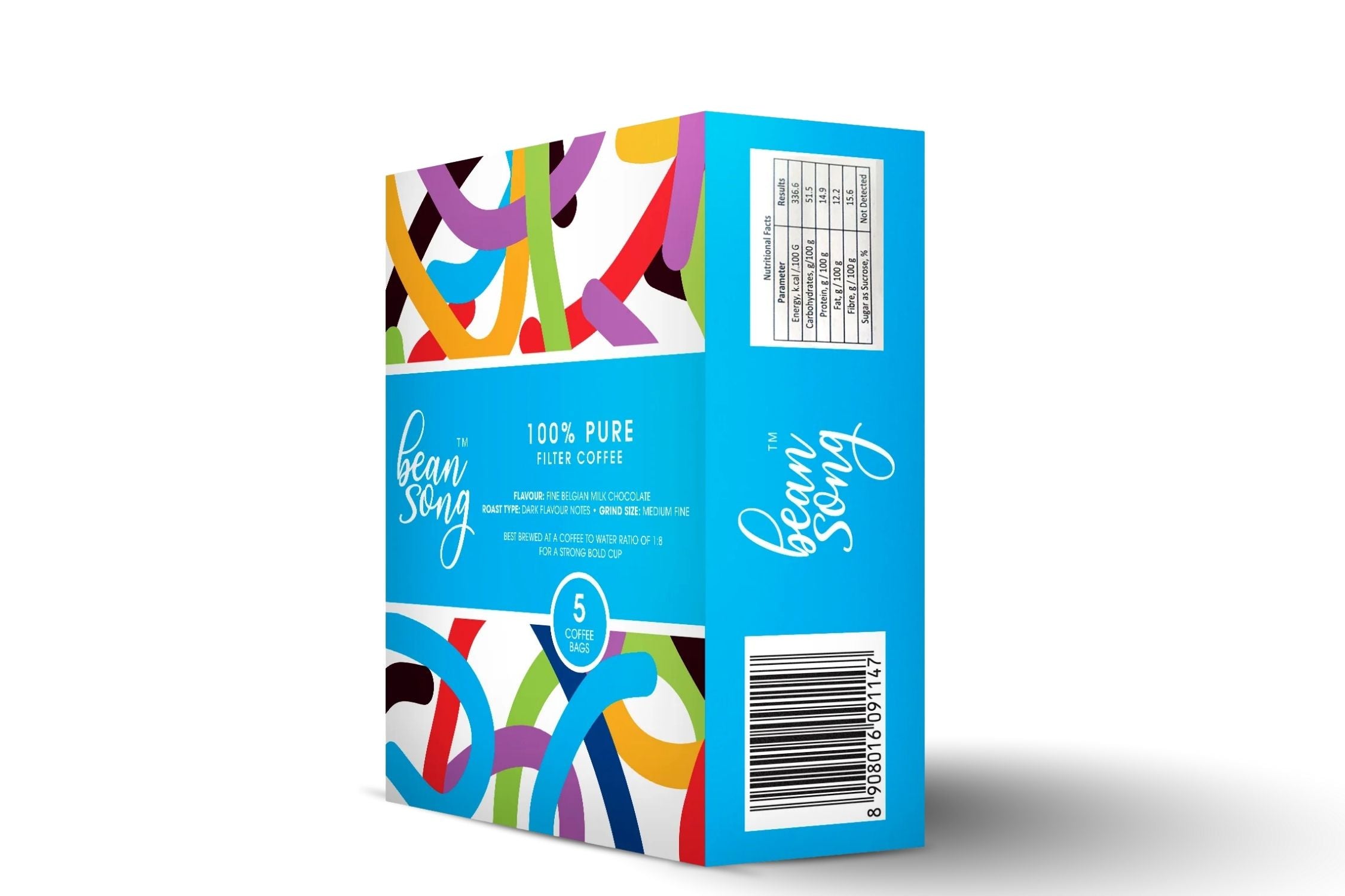 100% Pure Filter Coffee – Single Use Drip Bags (5 Pours)