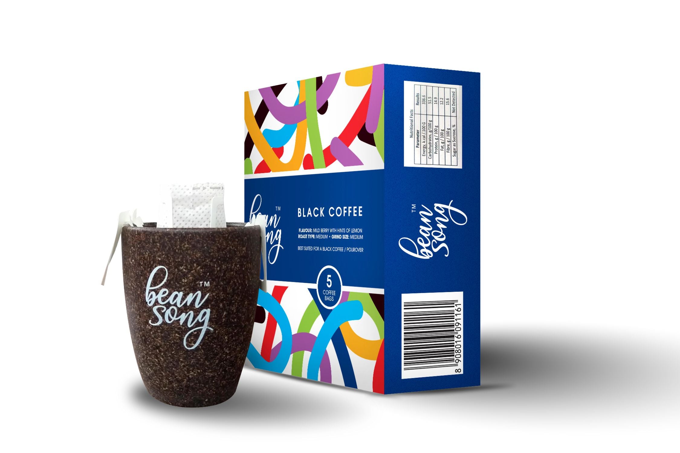 Black Coffee Drip Bags (5 Easy Pours) Pack of 2