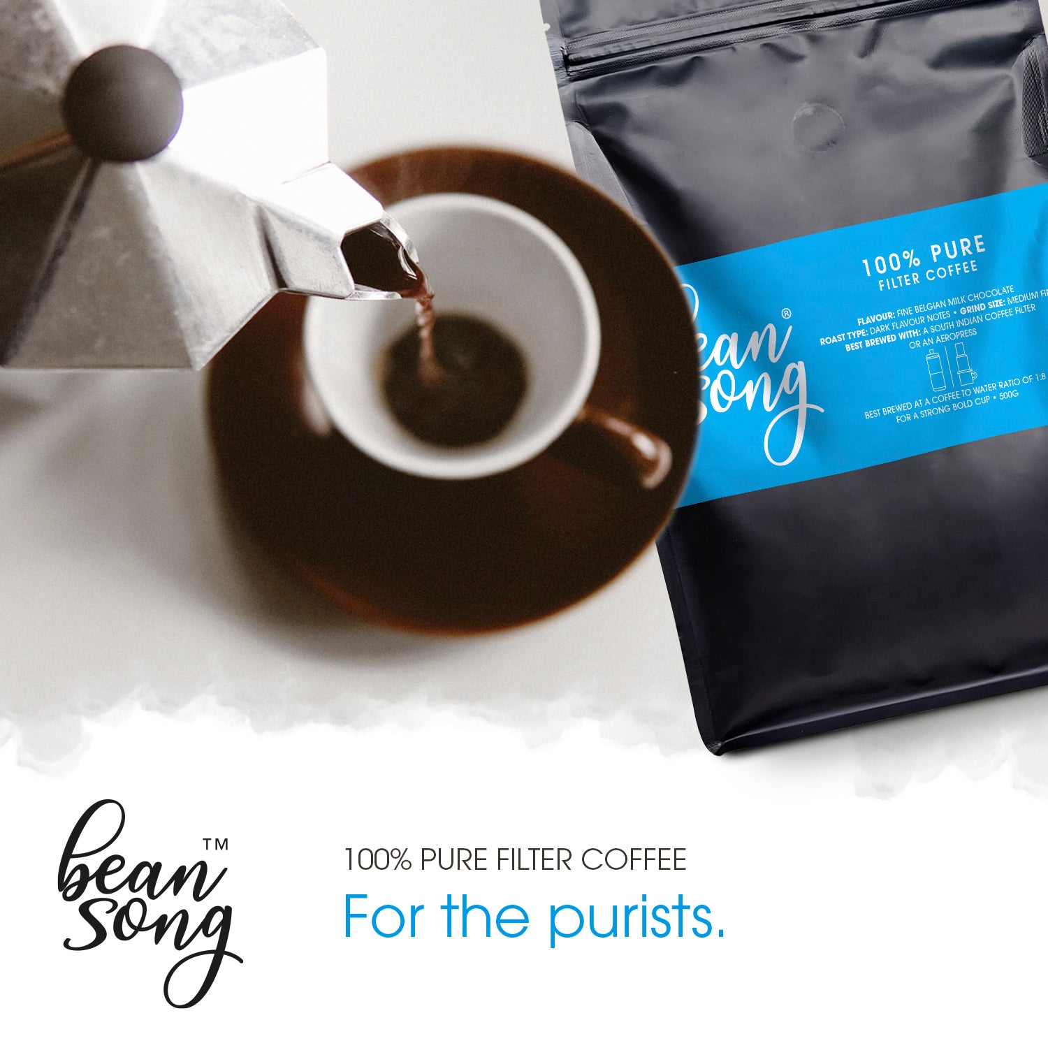 100% Pure Filter Coffee - Powder (500g)